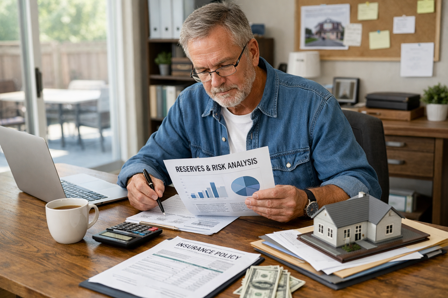 Landlord reviewing reserves and risk decisions for self insuring a rental property