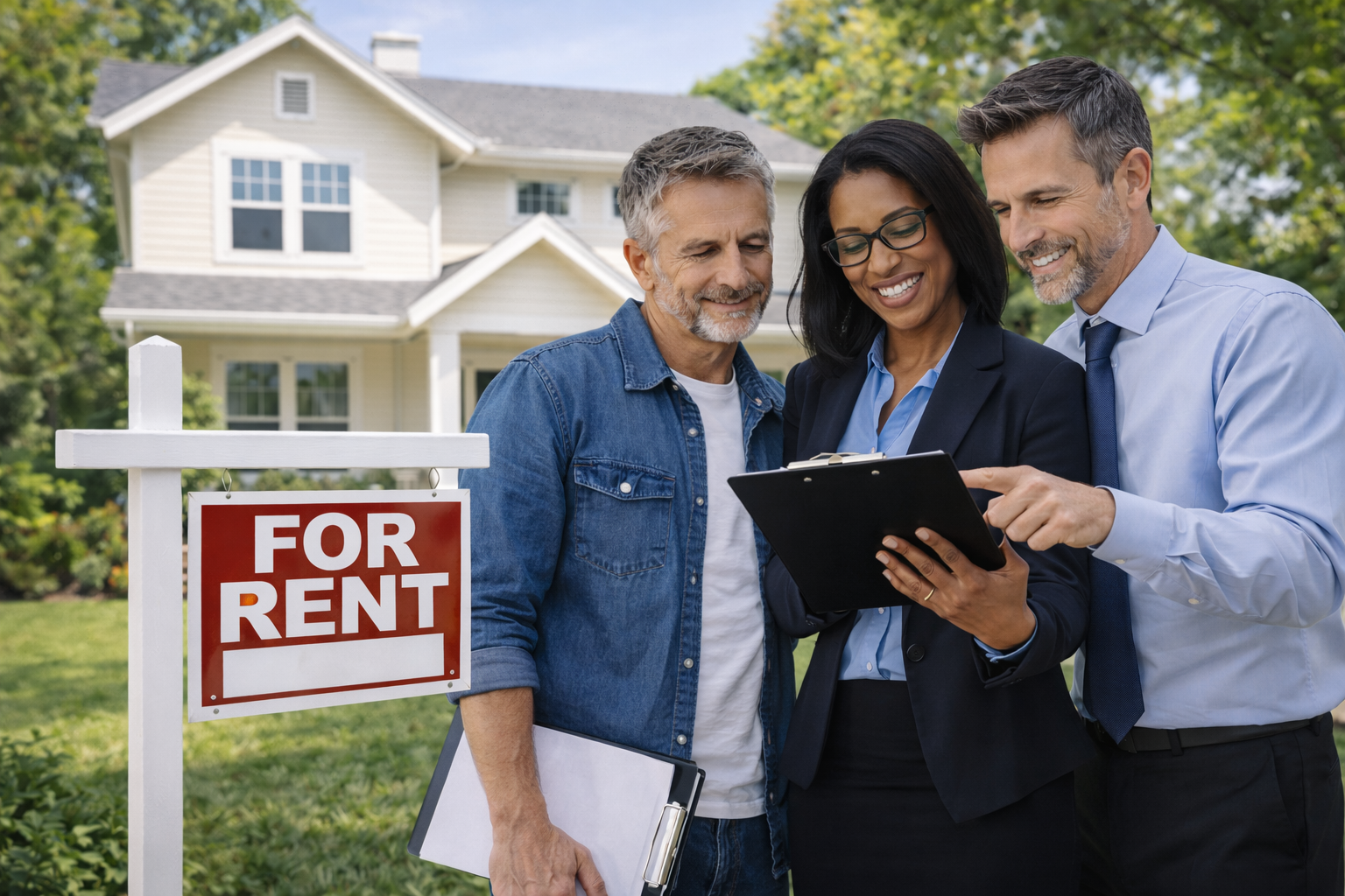 Small landlord leasing a rental property with professional leasing services