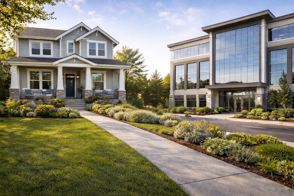 Residential and commercial rental properties supported by Blue Castle leasing services