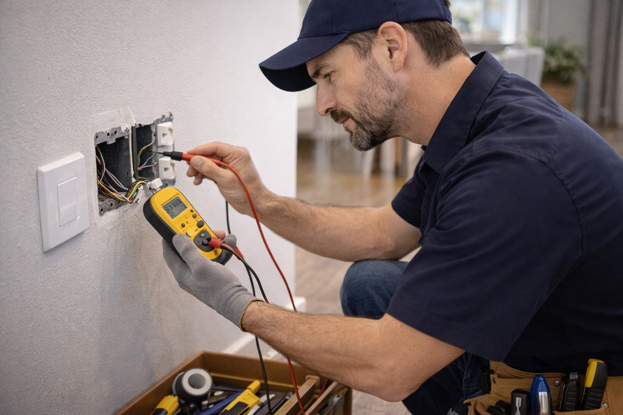 Electrical safety in a rental property with safe outlets and breaker panel